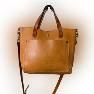 Elegant Brown Leather Tote Bag